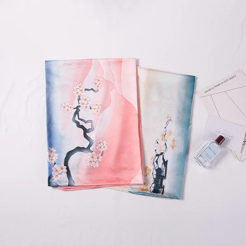 2020 Fashion Silk Neck Scarf Long Shawls and Wraps Printed Kerchief Beach Shawl Large Hijab Scarfs Female 185*85cm Head Scarves
2020 Fashion Silk Neck Scarf Long Shawls and Wraps Printed Kerchief Beach Shawl Large Hijab Scarfs Female 185*85cm Head Scarves