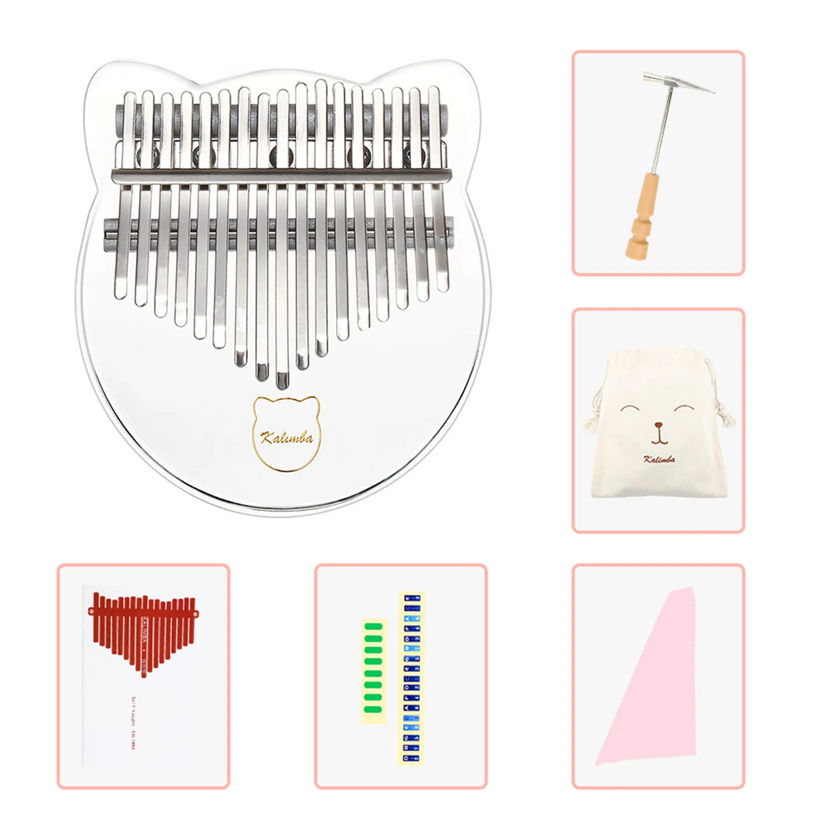 Finger Thumb Piano Musical Gift Crystal Kalimba 17 Keys Music Lovers Playing Accessories for Kid Adult Beginner
Finger Thumb Piano Musical Gift Crystal Kalimba 17 Keys Music Lovers Playing Accessories for Kid Adult Beginner