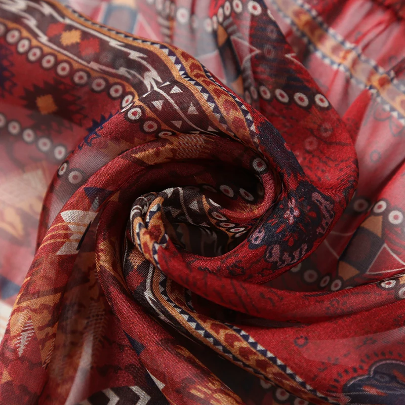 100% Natural Real Silk Women Bohemian Dresses Summer Elegant O-neck Short Sleeve Elastic High Waist Lady Printed A-line Dress
100% Natural Real Silk Women Bohemian Dresses Summer Elegant O-neck Short Sleeve Elastic High Waist Lady Printed A-line Dress
