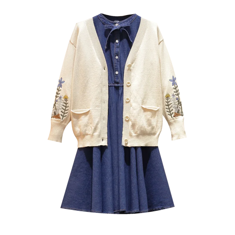 Spring Autumn Sweater Cardigan Women 2021 Loose Embroidered Flower Outerwear V-neck Oversized Sweater Coat Female Knited Tops
Spring Autumn Sweater Cardigan Women 2021 Loose Embroidered Flower Outerwear V-neck Oversized Sweater Coat Female Knited Tops