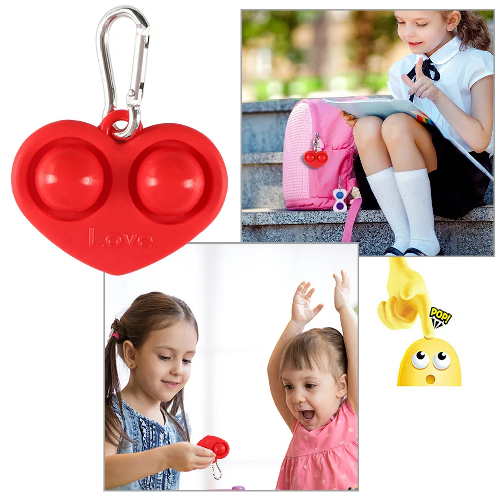 Mini Heart Shaped Finger Push Bubble Sensory Keychain Stress Reliever Puzzle Pendant Pressing Interactive Antistress Fidget Toy
Mini Heart Shaped Finger Push Bubble Sensory Keychain Stress Reliever Puzzle Pendant Pressing Interactive Antistress Fidget Toy