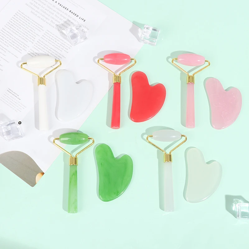 2PCS Rose Resin Guasha Set Facial Roller Stone Board Massager Face Slimming Body Relax Massager Acupuncture Scraper Plate
2PCS Rose Resin Guasha Set Facial Roller Stone Board Massager Face Slimming Body Relax Massager Acupuncture Scraper Plate