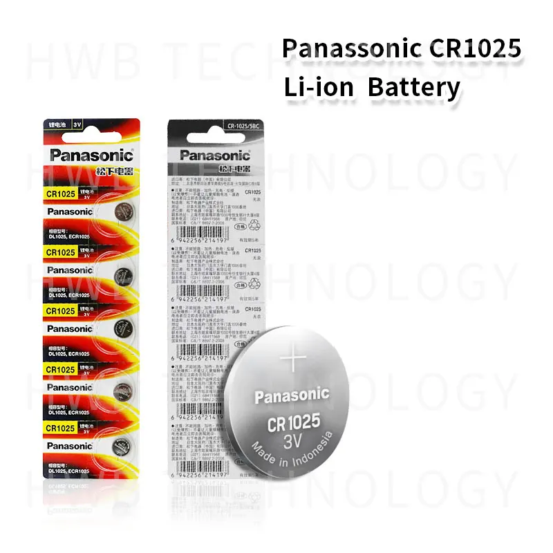 100 шт./лот новый оригинальный Panasonic CR1025 CR 1025 3V литиевая кнопка батареи для монет |