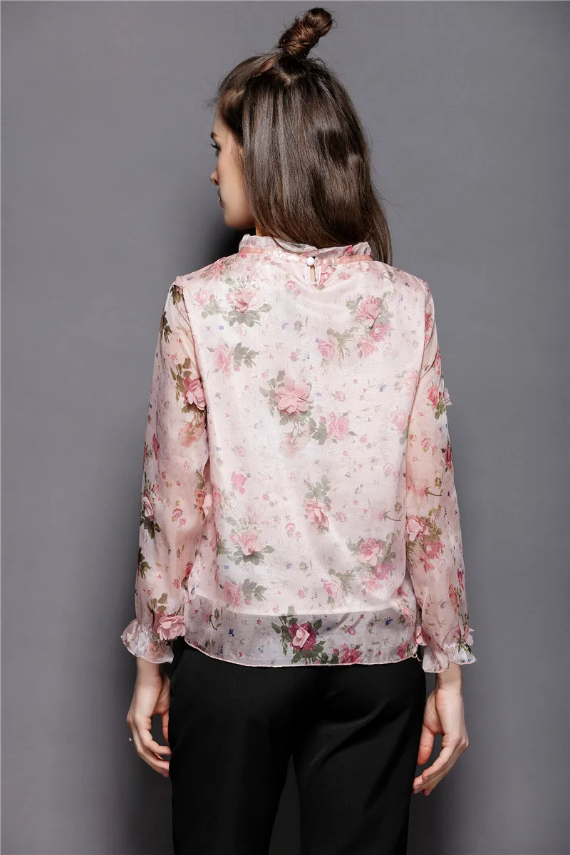 Long sleeve Flower Print Women's clothing applique Ruffled Neck Feminine Blusas Autumn New 2019 Women Blouse Shirt Fashion 358F
Long sleeve Flower Print Women's clothing applique Ruffled Neck Feminine Blusas Autumn New 2019 Women Blouse Shirt Fashion 358F
