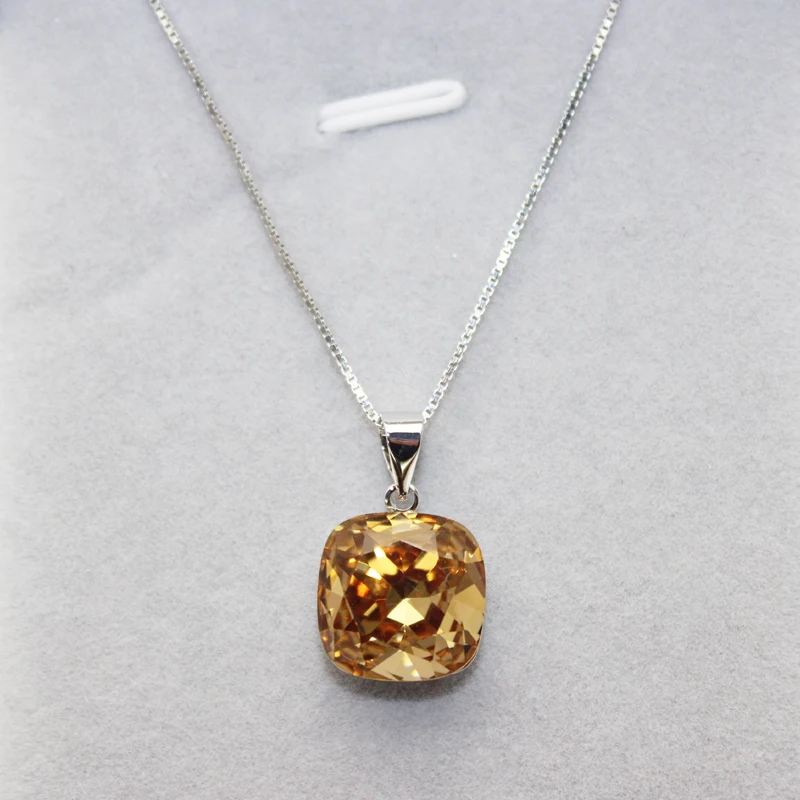 HAVOS Square Princess Crystal Pendant Necklace 925 Sterling Silver Chain Austrian Crystals Birthday Gift for Valentine's Day
HAVOS Square Princess Crystal Pendant Necklace 925 Sterling Silver Chain Austrian Crystals Birthday Gift for Valentine's Day