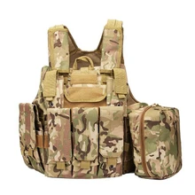 Military Tactical Vest Nylon Waterproof Adjustable Training Vest CS Jungle Game Outdoor Activities Chest Protection