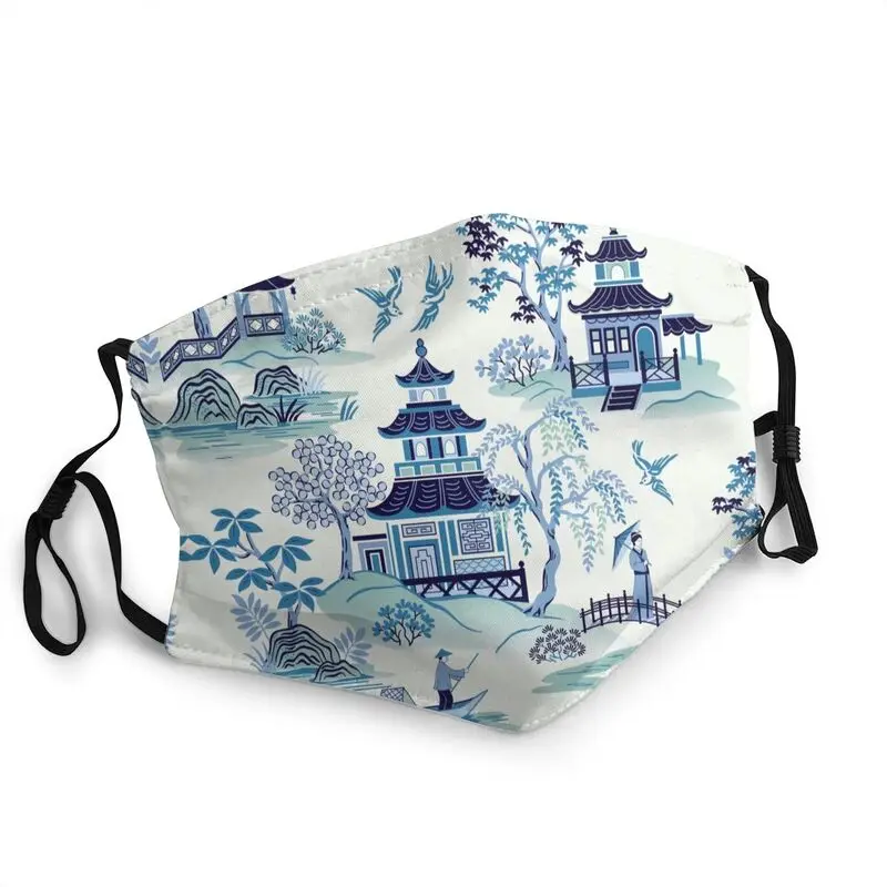 Китайская пагода, синяя антикварная ивовая маска для лица, маска для взрослых в восточном стиле, Пылезащитная маска
Китайская пагода, синяя антикварная ивовая маска для лица, маска для взрослых в восточном стиле, Пылезащитная маска