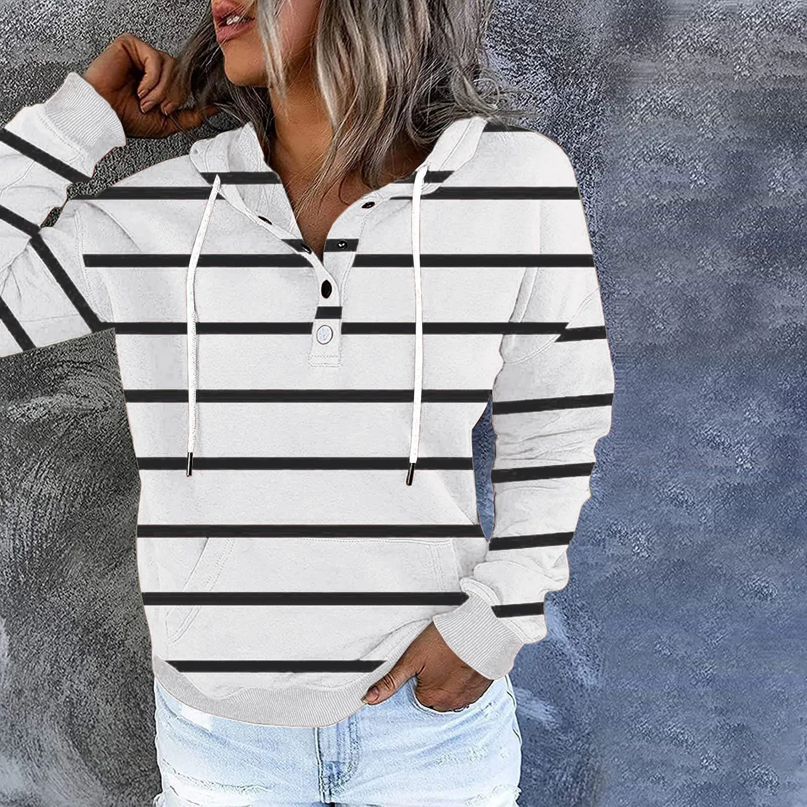 Winter Autumn Womens Stripe Printed Hoodies Causal Long Sleeve Hooded Sweatshirt Pullovers Harajuku Streetwear Sudadera Mujer A4
Winter Autumn Womens Stripe Printed Hoodies Causal Long Sleeve Hooded Sweatshirt Pullovers Harajuku Streetwear Sudadera Mujer A4