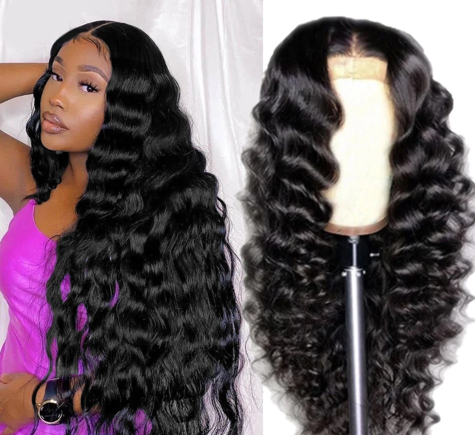 Brazilian 4x4 Natural Color Loose Deep Lace Closure Wig Hair 14-22 Inch Long Wavy Closure Lace Wigs For Black Women
Brazilian 4x4 Natural Color Loose Deep Lace Closure Wig Hair 14-22 Inch Long Wavy Closure Lace Wigs For Black Women