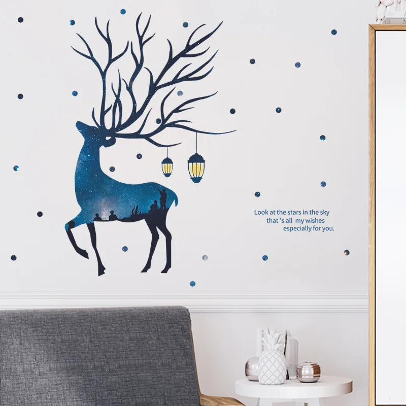 Nordic Elk Wall Stickers for Nursery Living Room 3d Art Mural Sofa Backdrop Decal Warm Bedroom Wallpaper Decoration Accessories
Nordic Elk Wall Stickers for Nursery Living Room 3d Art Mural Sofa Backdrop Decal Warm Bedroom Wallpaper Decoration Accessories