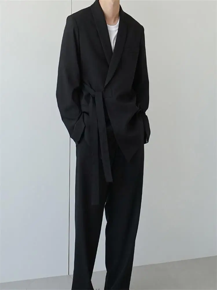 Men's new autumn and winter new loose large size belt design solid color versatile suit youth fashion trend men's suit
Men's new autumn and winter new loose large size belt design solid color versatile suit youth fashion trend men's suit