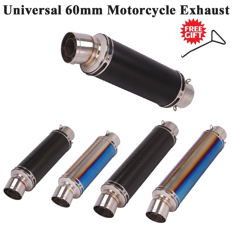 Universal 60mm Motorcycle GP Exhaust Pipe Escape Modified Carbon Fiber Muffler For ATV CBR1000RR S1000RR R6 MT-15 GSXR600 cbr500 
Universal 60mm Motorcycle GP Exhaust Pipe Escape Modified Carbon Fiber Muffler For ATV CBR1000RR S1000RR R6 MT-15 GSXR600 cbr500