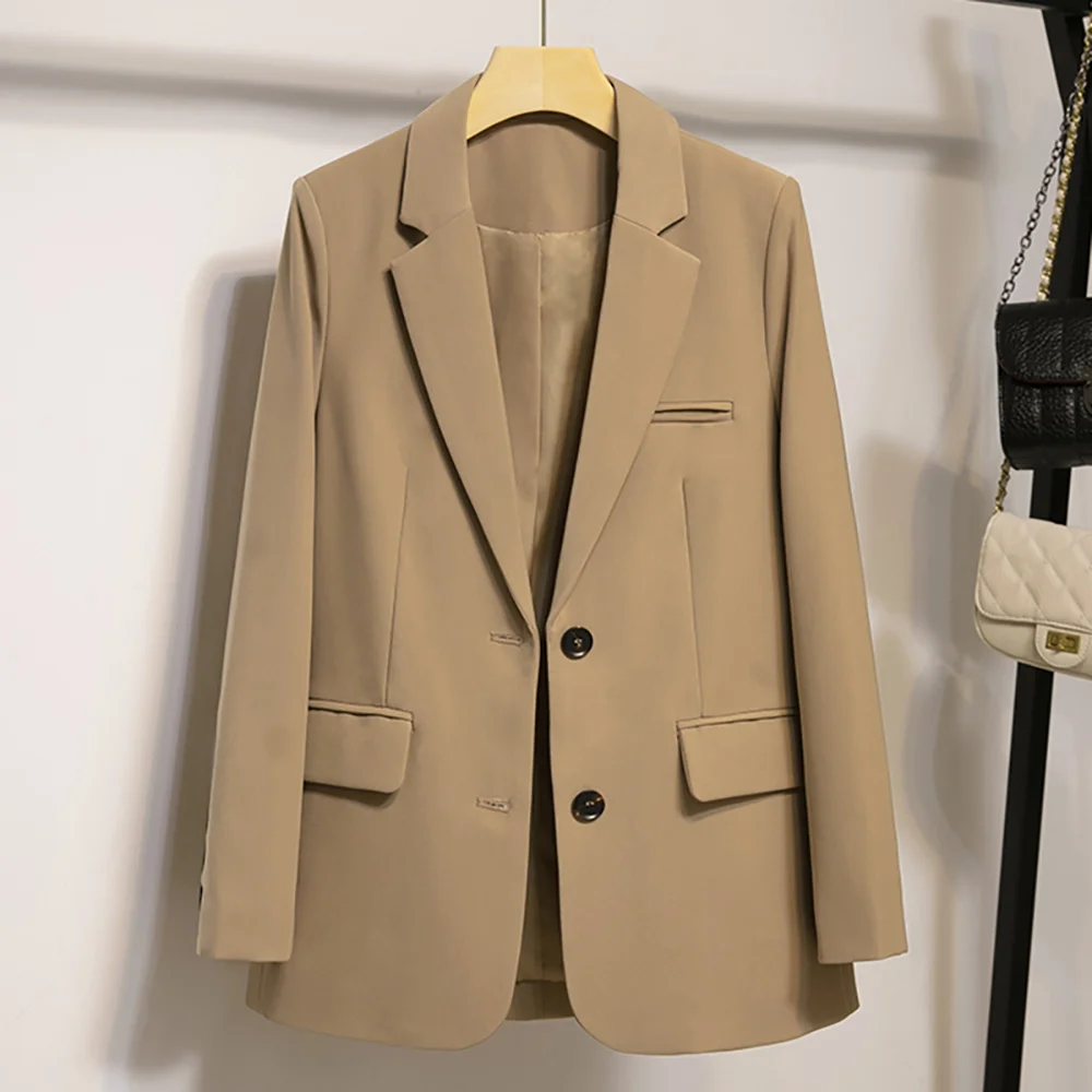 Fashion With Pocket Button Up Collared Loose Camel Female Blazer Office Lady Single Breasted Blazers Women Spring Autumn Clothes
Fashion With Pocket Button Up Collared Loose Camel Female Blazer Office Lady Single Breasted Blazers Women Spring Autumn Clothes