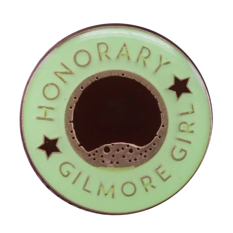 Эмалированная брошь для девочек Почетная любителей кофе Lorelai Rory gilmore значок