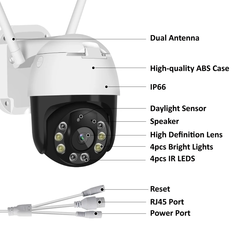 EVKVO Wireless IP Camera 3MP Dome Outdoor Two-Way Audio CCTV WiFi Camera Security Video Surveillance Waterproof Pan/Tilt Camera
EVKVO Wireless IP Camera 3MP Dome Outdoor Two-Way Audio CCTV WiFi Camera Security Video Surveillance Waterproof Pan/Tilt Camera