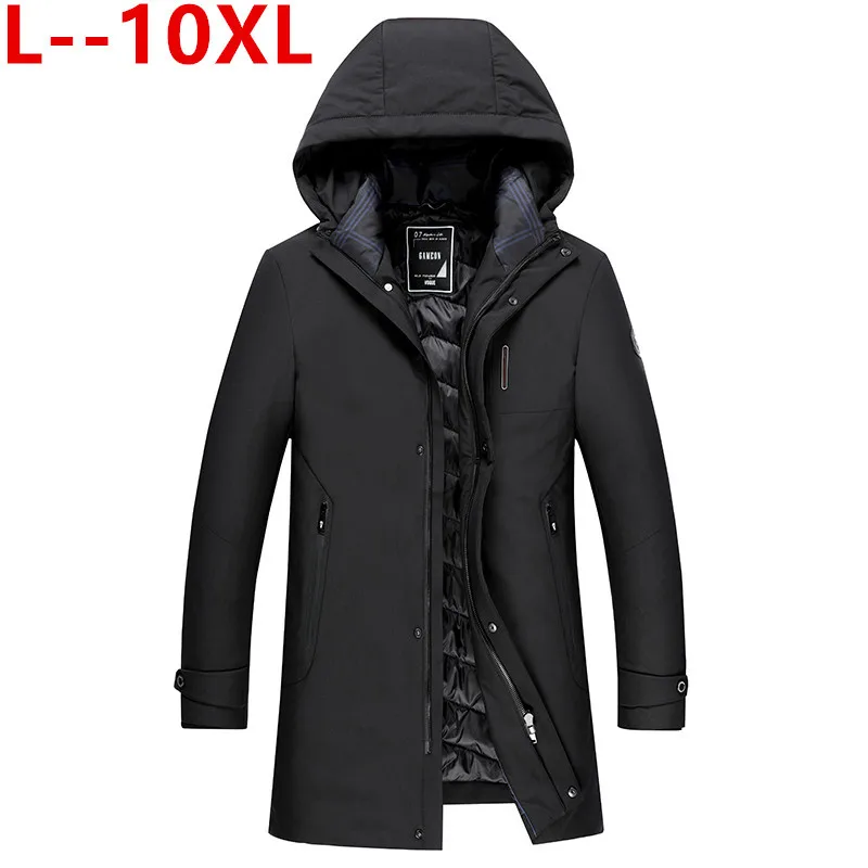 Мужская зимняя куртка со съемной шапкой размеры до 10XL 8XL 6XL 5XL 4XL | одежда