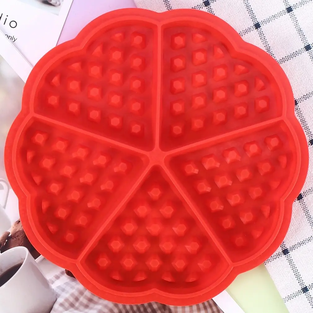 DIY High-temperature Baking Heart Shape Silicone Waffle Mold Cake Mould Non-stick Kitchen Bakeware Cooking Tool | Дом и сад