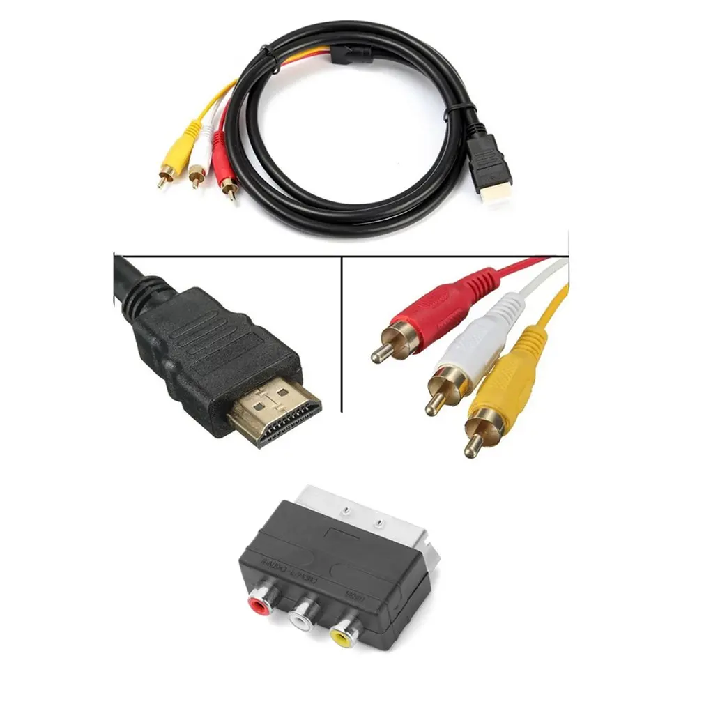 Portable High Definition 1080P Video HDMI-compatible To 3RCA AV Scart Composite Converter Adapter Video Audio Av Adapter Kabel
Portable High Definition 1080P Video HDMI-compatible To 3RCA AV Scart Composite Converter Adapter Video Audio Av Adapter Kabel