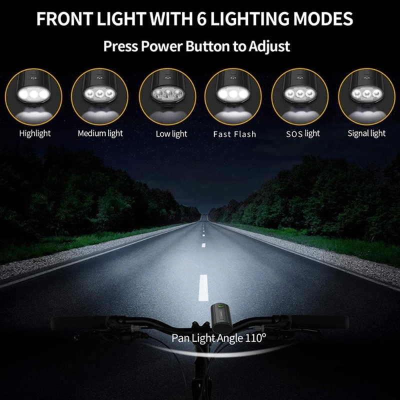 High Brightness Bike Front Lamp Bicycle Cycling Flashlight IPX5 Waterproof LED Headlight Rear Light Taillight
High Brightness Bike Front Lamp Bicycle Cycling Flashlight IPX5 Waterproof LED Headlight Rear Light Taillight