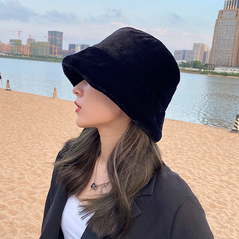 Fashion Faux Fur Winter Bucket Hat For Women Girl Solid Thickened Soft Warm Fishing Cap Outdoor Vacation Hat Cap Lady
Fashion Faux Fur Winter Bucket Hat For Women Girl Solid Thickened Soft Warm Fishing Cap Outdoor Vacation Hat Cap Lady