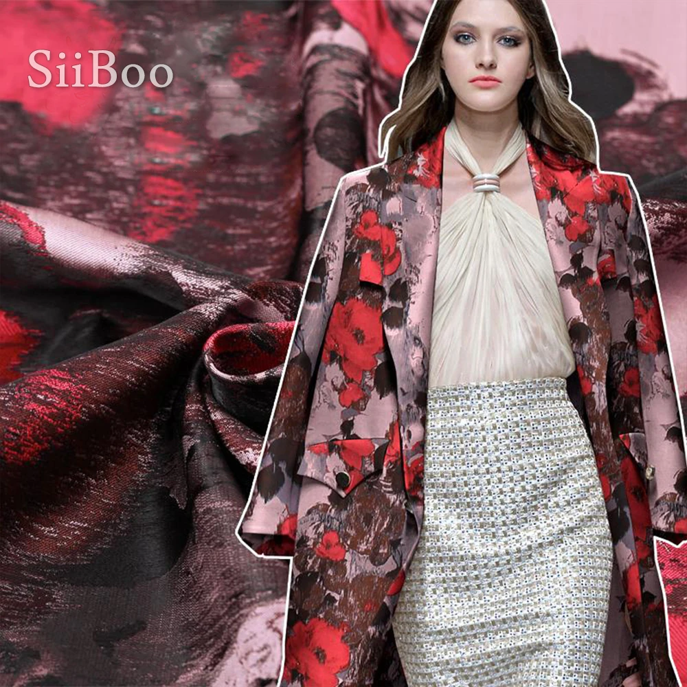 Designer American style red floral jacquard brocade fabric for spring autumn coat dress medium thickness tissue SP2629 FREE SHIP
Designer American style red floral jacquard brocade fabric for spring autumn coat dress medium thickness tissue SP2629 FREE SHIP