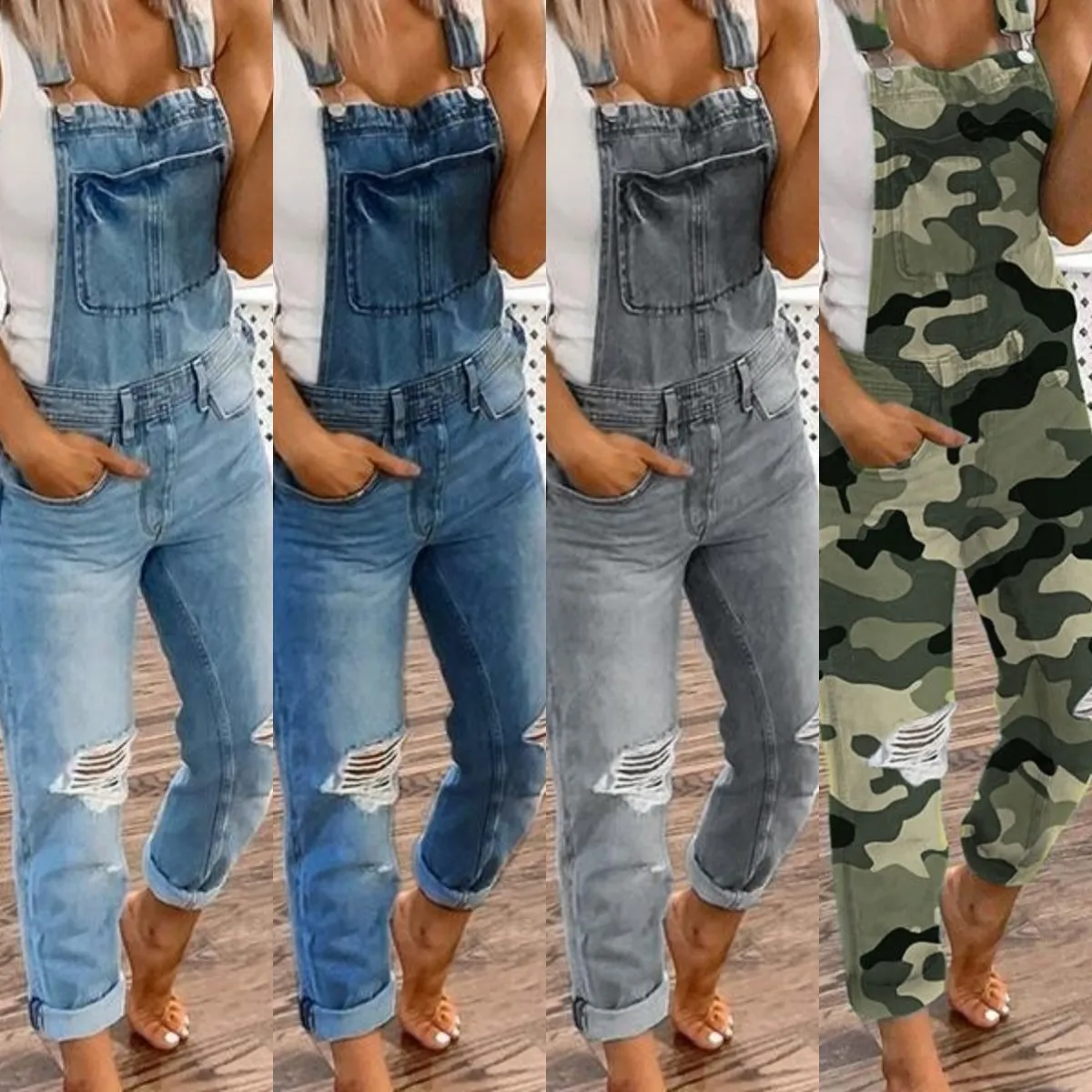 Women Denim Bib Overalls Jeans Jumpsuits and Rompers Ladies Ripped Hole Casual Long Playsuit Pockets Jumpsuit S-3XL
Women Denim Bib Overalls Jeans Jumpsuits and Rompers Ladies Ripped Hole Casual Long Playsuit Pockets Jumpsuit S-3XL