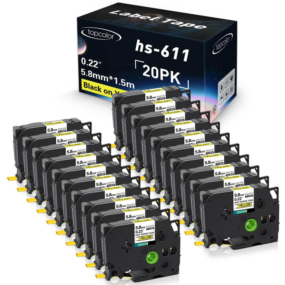 Термоусадочная деталь 20PK, 5,8 мм, совместимая с Brother P, сенсорная Этикетировочная машина PT E550W H110 для ленты для этикеток Brother hse611 трубчатая лент...
Термоусадочная деталь 20PK, 5,8 мм, совместимая с Brother P, сенсорная Этикетировочная машина PT E550W H110 для ленты для этикеток Brother hse611 трубчатая лент...