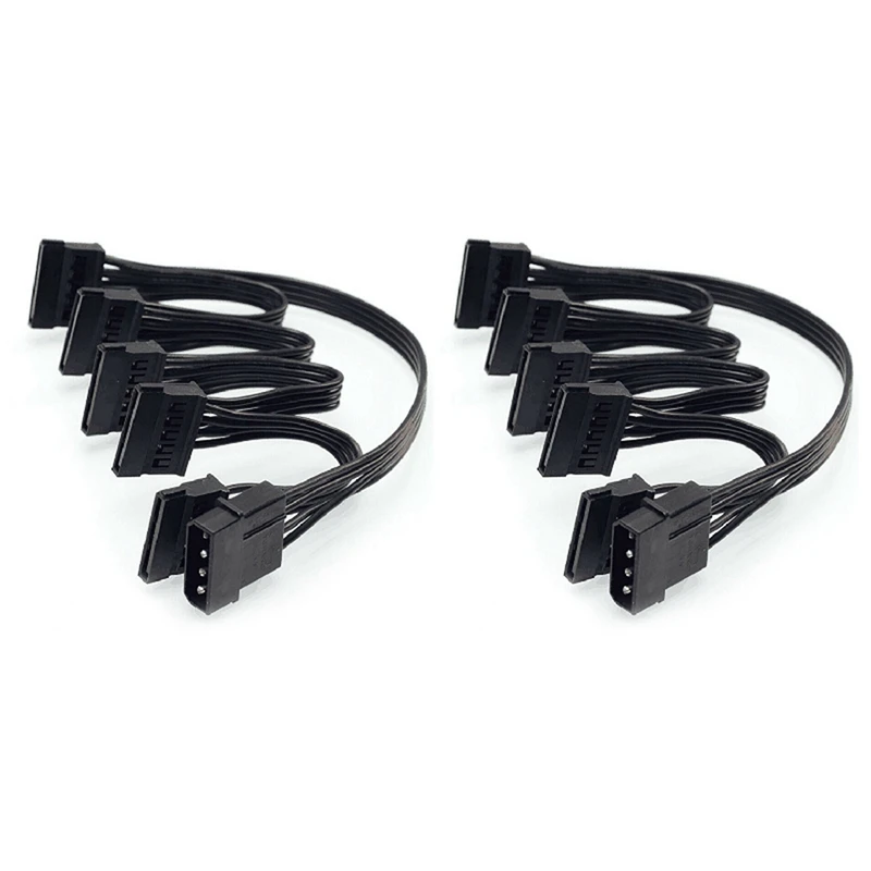 2X 4Pin IDE To 5-Port Power Supply Cable 4Pin Molex To Multi SATA Port 18AWG Wire Power Cord For Hard Drive HDD SSD PC
2X 4Pin IDE To 5-Port Power Supply Cable 4Pin Molex To Multi SATA Port 18AWG Wire Power Cord For Hard Drive HDD SSD PC