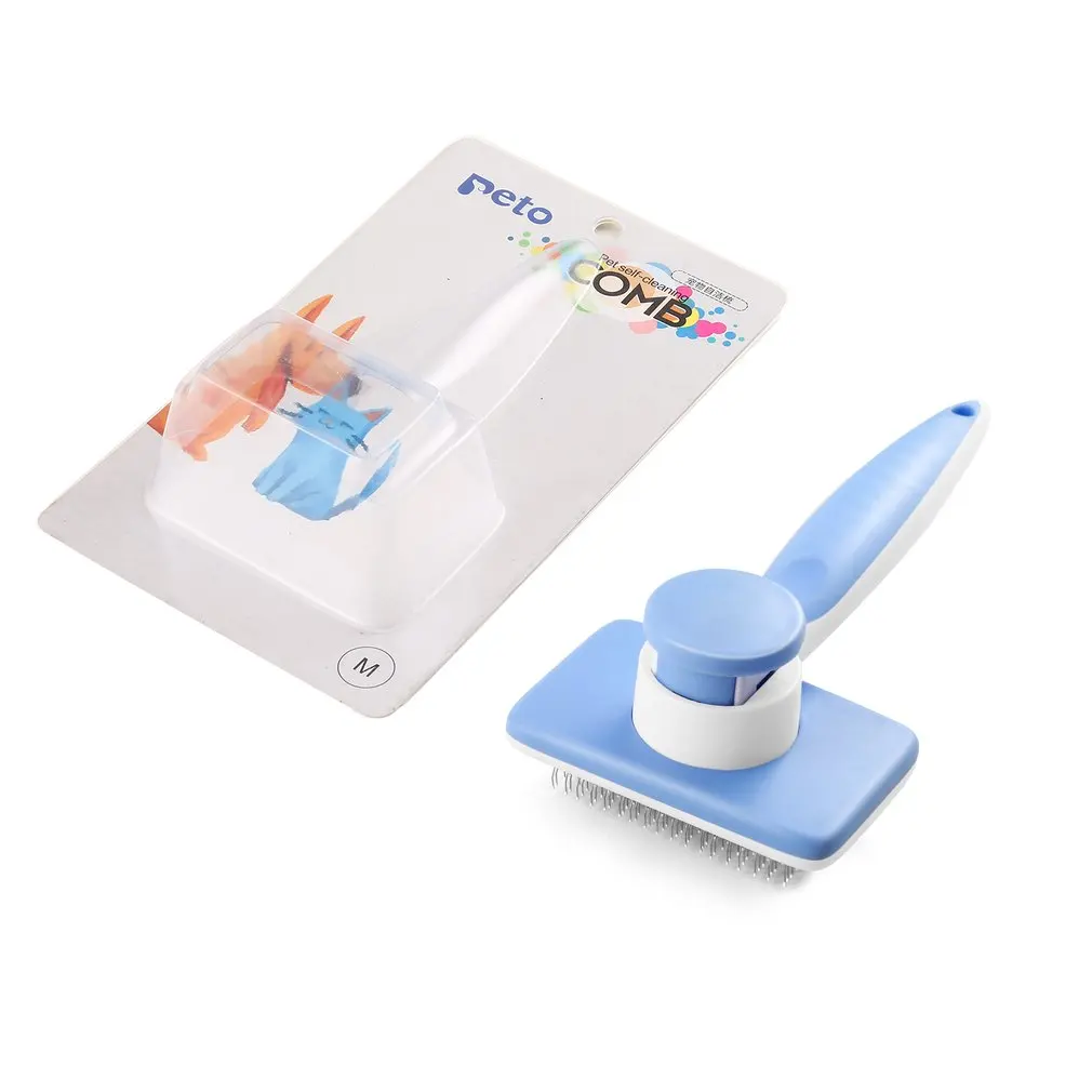 Pet Self Cleaning Comb Assistant Slicker Dogs Cats Combs Hair Removal Brush Pet Grooming Brushes Tools with Non-slip Handle
Pet Self Cleaning Comb Assistant Slicker Dogs Cats Combs Hair Removal Brush Pet Grooming Brushes Tools with Non-slip Handle