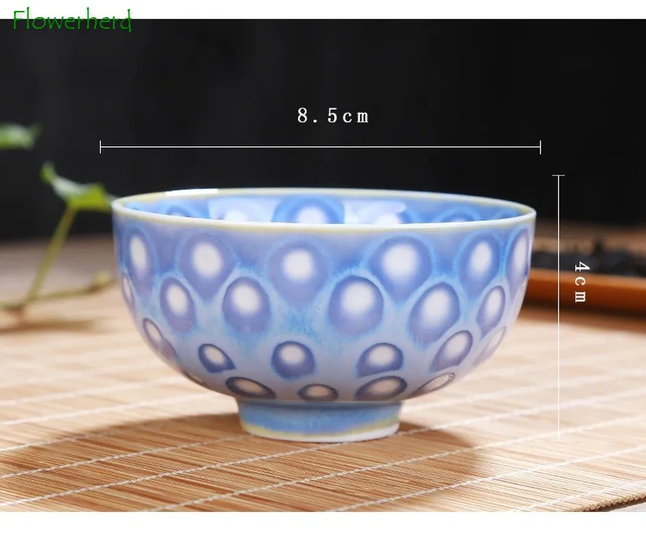 Ceramic Porcelain Tea Cup Bowl Teaware Kung Fu Tea Cup Kiln Changing Tianmu Glaze Colorful Peacock Cup Kungfu Tea Cup Set
Ceramic Porcelain Tea Cup Bowl Teaware Kung Fu Tea Cup Kiln Changing Tianmu Glaze Colorful Peacock Cup Kungfu Tea Cup Set