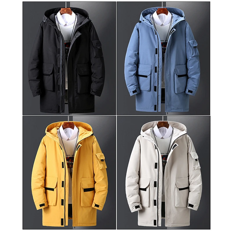 Lengthen Men Down Jacket Fashion Winter Warm Thick 90% White Duck Down Parka Male Men's Winter Down Jacket with Hood
Lengthen Men Down Jacket Fashion Winter Warm Thick 90% White Duck Down Parka Male Men's Winter Down Jacket with Hood
