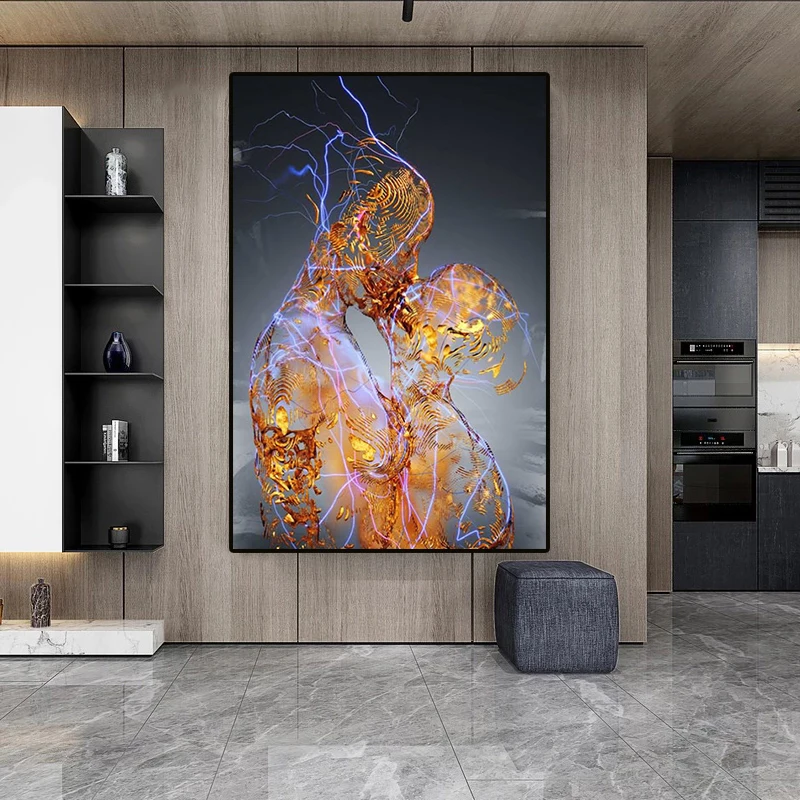 Abstract Golden Metal Portrait Picture Home Decor Kiss Lover Canvas Painting Wall Art Posters and Print for Living Room Cuadros
Abstract Golden Metal Portrait Picture Home Decor Kiss Lover Canvas Painting Wall Art Posters and Print for Living Room Cuadros