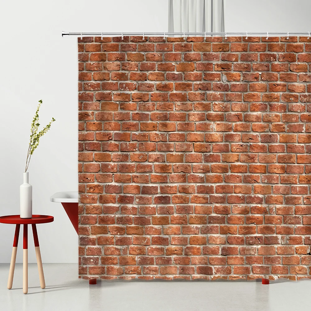 Retro Shower Curtain Brick Wall Background Pattern Waterproof Fabric Modern Bathtub Decoratinon With Hook Bath Cloth Curtains
Retro Shower Curtain Brick Wall Background Pattern Waterproof Fabric Modern Bathtub Decoratinon With Hook Bath Cloth Curtains