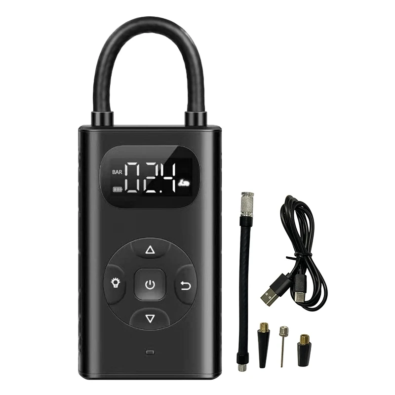 Portable Air Compressor Inflators 150Psi Air Pump LED Light for Car Tires Bicycle Rechargeable Power Bank LED Light
Portable Air Compressor Inflators 150Psi Air Pump LED Light for Car Tires Bicycle Rechargeable Power Bank LED Light