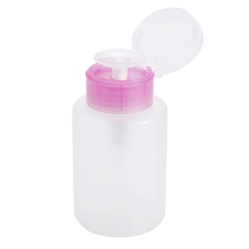 

Top Quality 150ML Pink Empty Pump Liquid Alcohol Press Nail Polish Remover Cleaner Bottle Dispenser Make Up Refillable Container