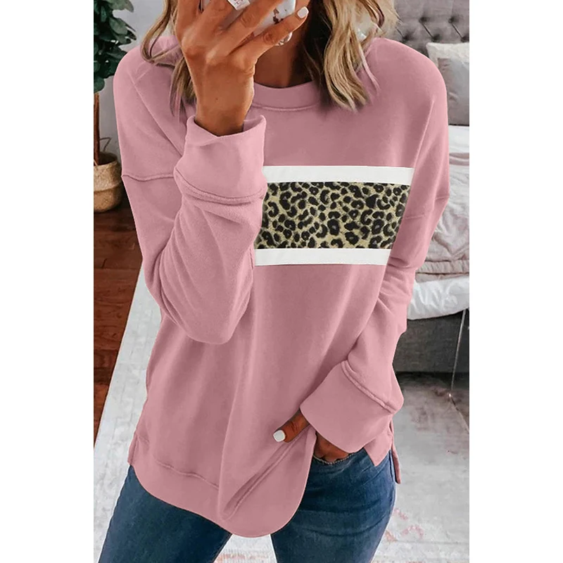 2020 Dark Blue Leopard Splicing Pullover Plus Size Sweatshirt Round Neck Long Sleeve Women Hoodies Ropa De Mujer Sudaderas 2XL
2020 Dark Blue Leopard Splicing Pullover Plus Size Sweatshirt Round Neck Long Sleeve Women Hoodies Ropa De Mujer Sudaderas 2XL
