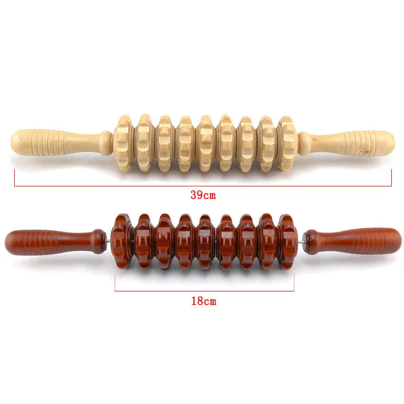 1PC 39cm 9 Wheels High Quality Yoga Meridian Rod Body Massage Roller Pounded His Waist Back Neck Leg Wooden Massager Tools
1PC 39cm 9 Wheels High Quality Yoga Meridian Rod Body Massage Roller Pounded His Waist Back Neck Leg Wooden Massager Tools