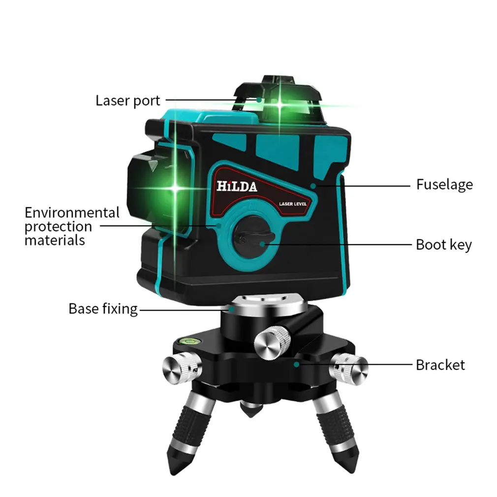 Laser Level 12 Lines 3D Self-Leveling 360 Horizontal And Vertical Cross Super Powerful Green Laser Beam Line
Laser Level 12 Lines 3D Self-Leveling 360 Horizontal And Vertical Cross Super Powerful Green Laser Beam Line