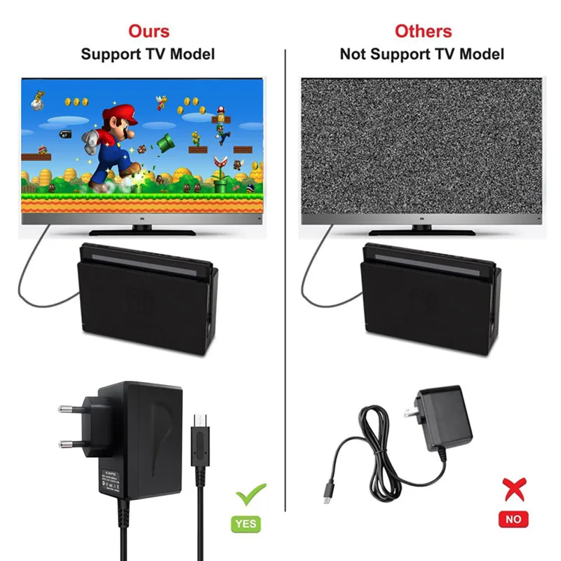 AC Type C Adapter Charger For Nin-tendo Switch Charger Fast Charging For Nintend Switch Dock/Controller Support TV Mode Charger
AC Type C Adapter Charger For Nin-tendo Switch Charger Fast Charging For Nintend Switch Dock/Controller Support TV Mode Charger