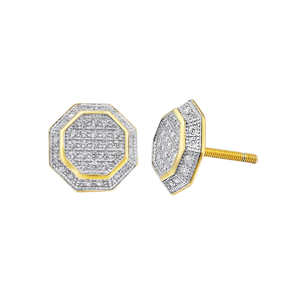 2021 Trendy Hip Hop Silver 925 Man Earring Studs Gold-plated Inlaid Zircon Octagonal Jewelry Earrings for Men
2021 Trendy Hip Hop Silver 925 Man Earring Studs Gold-plated Inlaid Zircon Octagonal Jewelry Earrings for Men