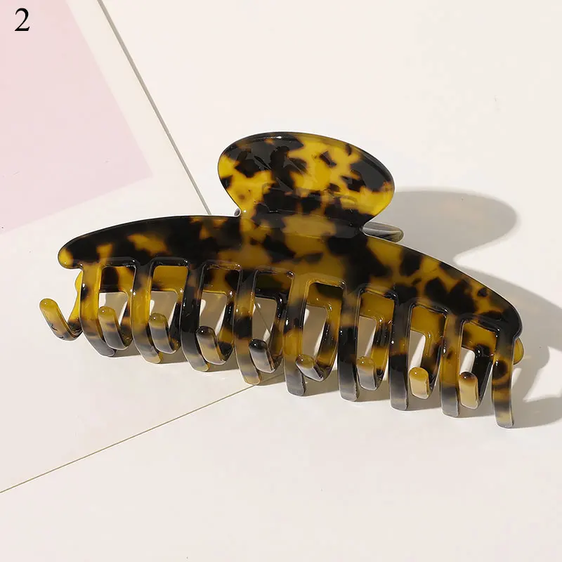 Leopard Print Large Hair Claws Geometric Barrette Acrylic Hairpins Hollow Hair Clip Acetate Women Girls Hair Accessories
Leopard Print Large Hair Claws Geometric Barrette Acrylic Hairpins Hollow Hair Clip Acetate Women Girls Hair Accessories