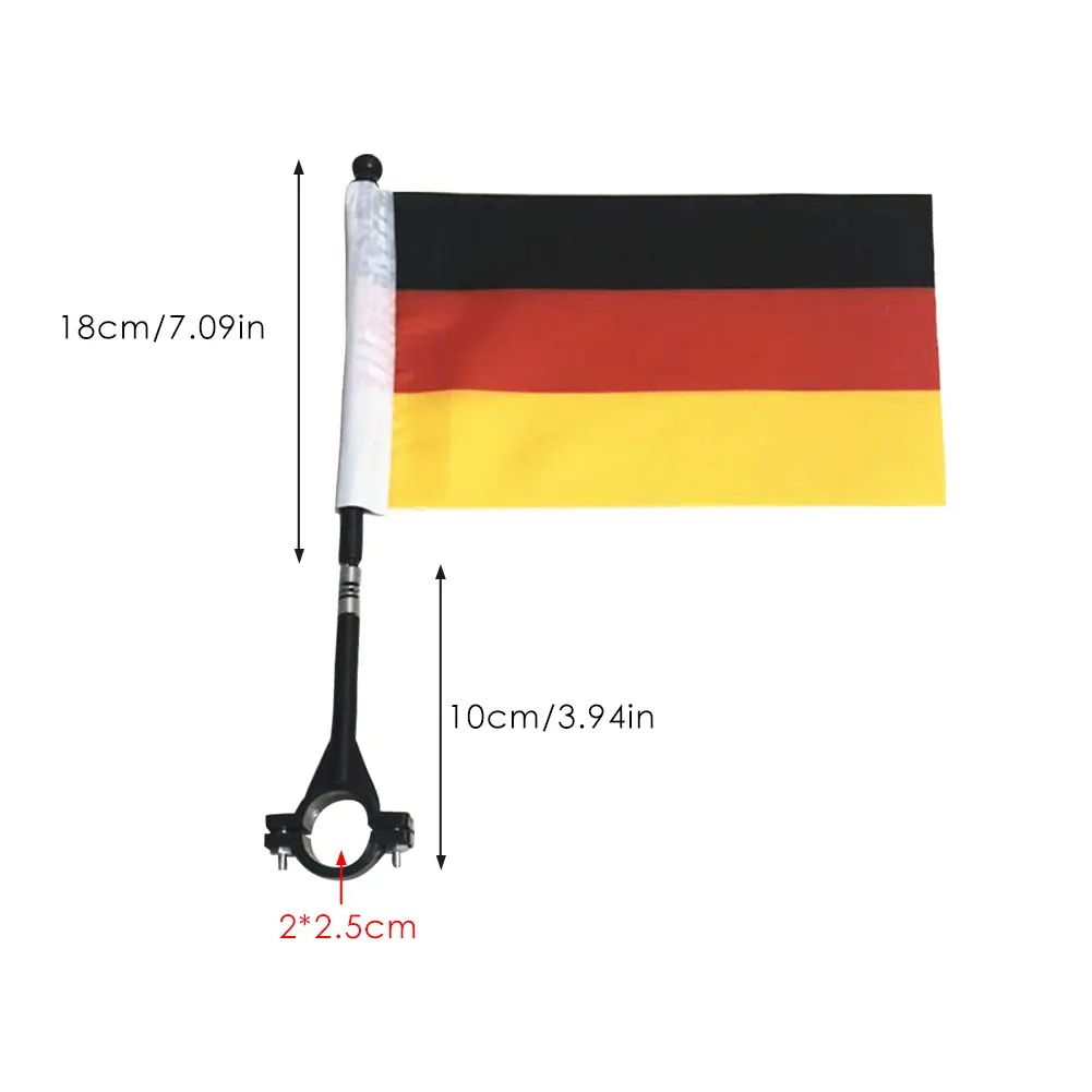 Bicycle Flag Fashion Cycling Banner With German Pattern Striped Tricolor Small Flag Bicycle Decoration Flag Portable And Vividly
Bicycle Flag Fashion Cycling Banner With German Pattern Striped Tricolor Small Flag Bicycle Decoration Flag Portable And Vividly