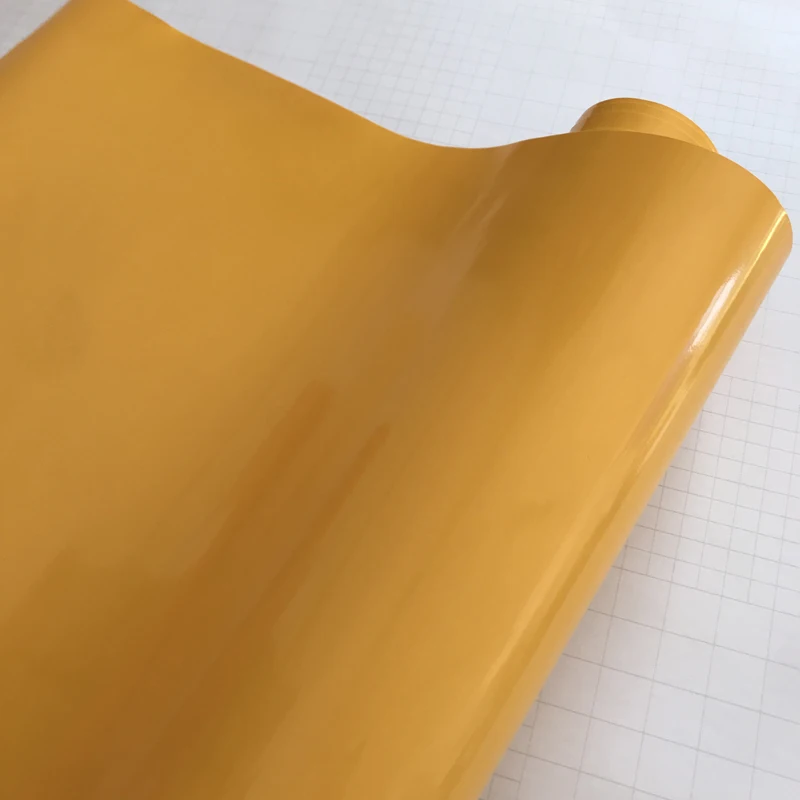 Блестящая желтая виниловая самоклеящаяся глянцевая пленка для автомобиля, 50x300 см
Блестящая желтая виниловая самоклеящаяся глянцевая пленка для автомобиля, 50x300 см