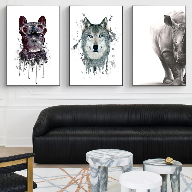 Nordic Animal Dog Tiger Cat Wolf Poster Wall Art Painting Sea Horse Canvas Picture Print Modern Home Living Room Decoration
Nordic Animal Dog Tiger Cat Wolf Poster Wall Art Painting Sea Horse Canvas Picture Print Modern Home Living Room Decoration