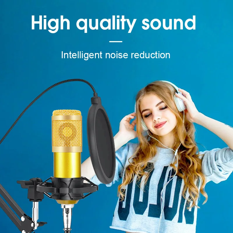 BM800 Karaoke Condenser Microphone Professional Cardioid Studio Sound Recording Microfone for Radio Broadcasting Singing Youtube
BM800 Karaoke Condenser Microphone Professional Cardioid Studio Sound Recording Microfone for Radio Broadcasting Singing Youtube