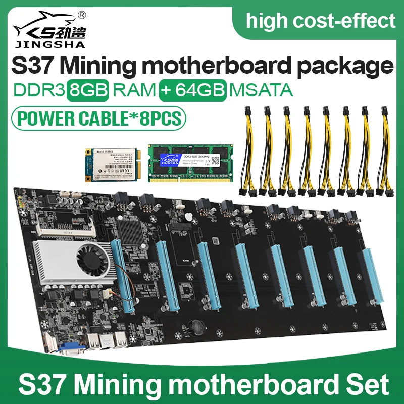 Комплект материнской платы для майнинга с 8 GPU (интервал 65 мм) и памятью ЦП DDR3 с 8 Гб DDR3 1600 МГц ОЗУ 64 Гб mSATA SSD 8 * кабель питания
Комплект материнской платы для майнинга с 8 GPU (интервал 65 мм) и памятью ЦП DDR3 с 8 Гб DDR3 1600 МГц ОЗУ 64 Гб mSATA SSD 8 * кабель питания