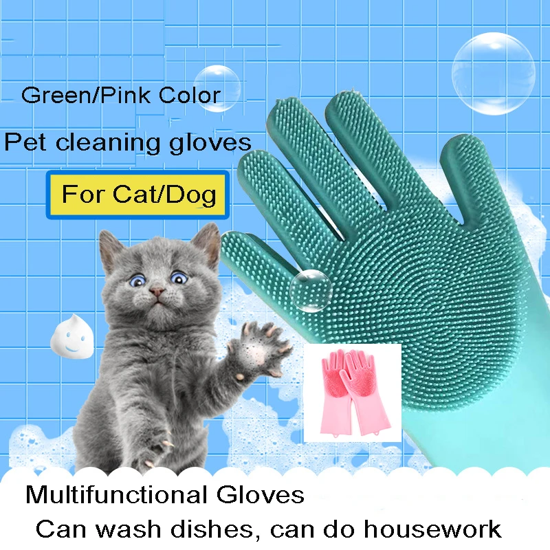 Pet Cleaning Gloves Dishwashing Cleaning Gloves Silicone Rubber Dish washing Gloves for Household Scrubber Kitchen Clean Tool
Pet Cleaning Gloves Dishwashing Cleaning Gloves Silicone Rubber Dish washing Gloves for Household Scrubber Kitchen Clean Tool
