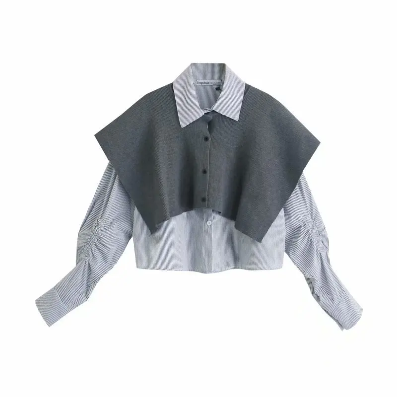 2021 New Women Blouses Tops Shirt Spring Drop Sleeve Knitted Retro Cape Tops Tees Patchwork Fashion Classic Ladies AE529
2021 New Women Blouses Tops Shirt Spring Drop Sleeve Knitted Retro Cape Tops Tees Patchwork Fashion Classic Ladies AE529