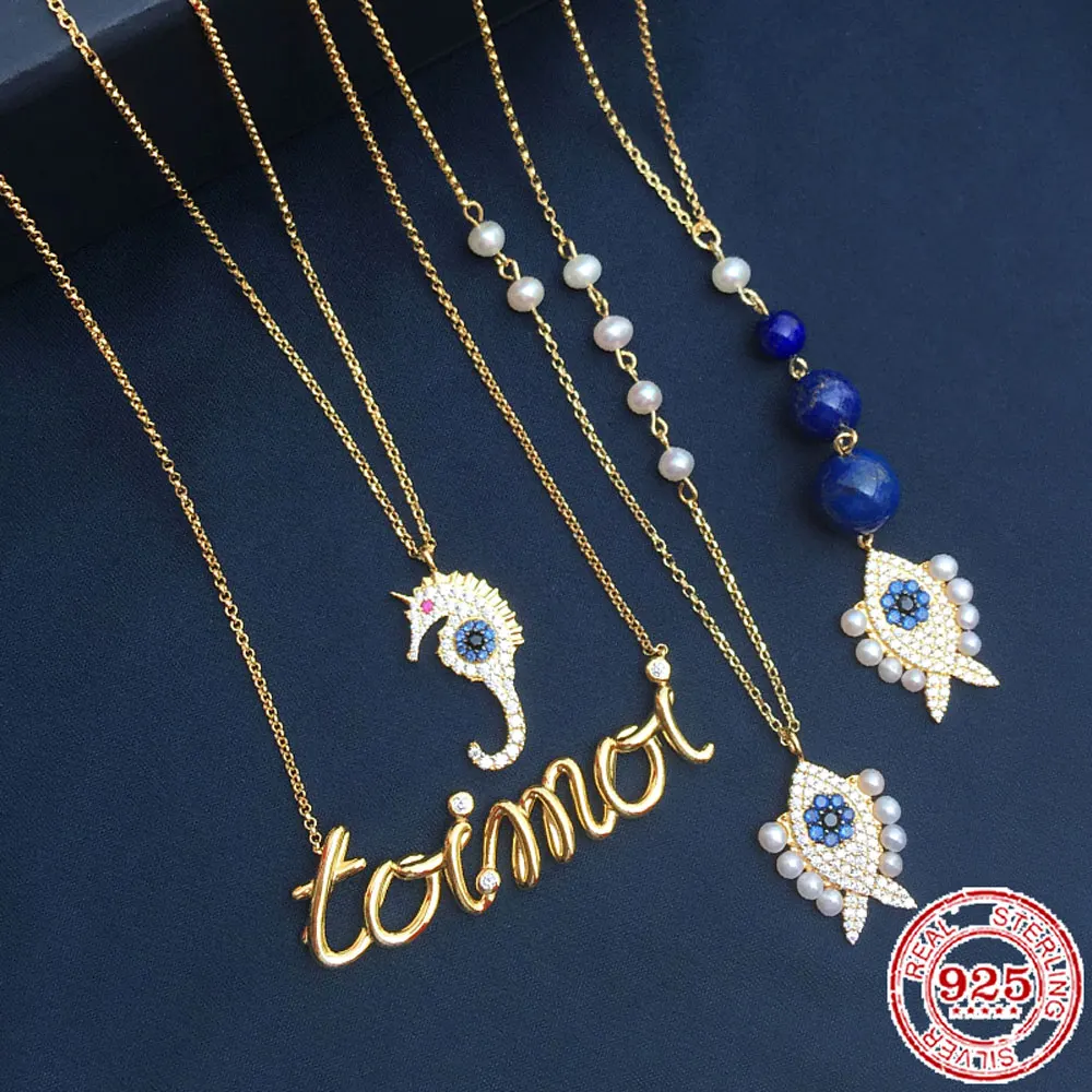 100% Sterling Silver S925 Ladies Light Luxury Necklace Seahorse Pearl Fish Necklace Women Fashion Jewelry Girlfriend Gift
100% Sterling Silver S925 Ladies Light Luxury Necklace Seahorse Pearl Fish Necklace Women Fashion Jewelry Girlfriend Gift
