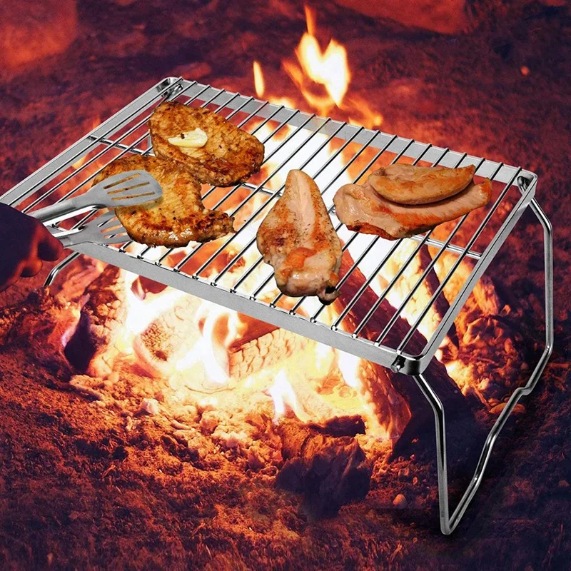 Folding Campfire Grill 304 Stainless Steel Grate, Heavy Duty Portable Camping Grill with Legs, Medium
Folding Campfire Grill 304 Stainless Steel Grate, Heavy Duty Portable Camping Grill with Legs, Medium